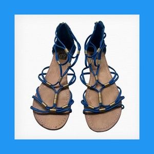 Dolce Vita Blue and Gold Dixy Sandal - Size 9